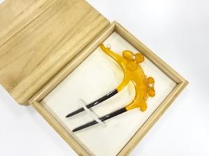 アンティーク　アールデコ　本鼈甲　パール　簪